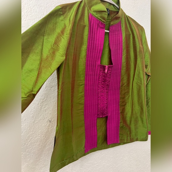 Etro Milano - Made In Italy - Silk Green Jacket - 40 - Picture 4 of 11